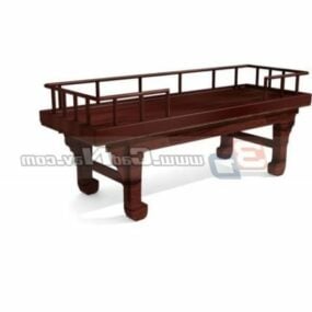 Kiinalainen Classic Furniture Bed 3d -malli