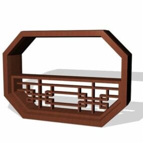 Modelo 3D da janela do antigo jardim chinês