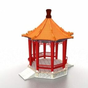 Antikes chinesisches traditionelles Pavillon-3D-Modell