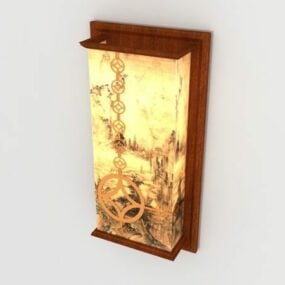 Chinese Antique Lantern Wall Sconce 3d model