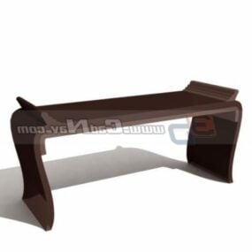 Chinese Wooden Lute Table 3d model