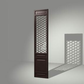 Kiinalaistyylinen huoneen väliseinäpaneeli 3D-malli