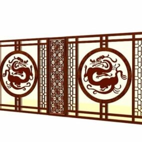 Chinese Furniture Room Partition Panels 3d model