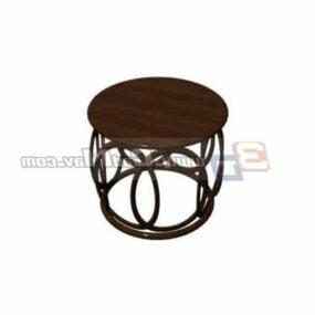 Chinese Style Wooden Stool Furniture 3d model
