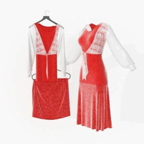 महिलाओं के लिए फैशन ड्रेस 3डी मॉडल