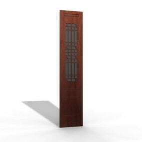 Pannello schermo in legno per mobili cinesi modello 3d