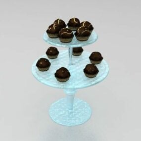 चॉकलेट बॉल्स फ़ूड सेट 3डी मॉडल