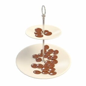 Food Chocolate Bean Plate 3d model