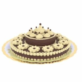 Sjokoladekake 3d-modell