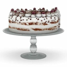 水果奶油蛋糕3d模型