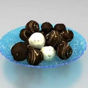 食品巧克力球3d模型