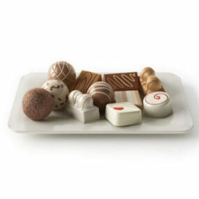 3d модель харчового шоколадного десерту