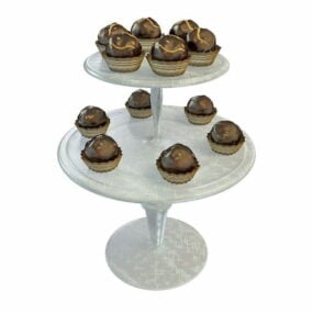 Voedsel Chocolade Dessert 3D-model