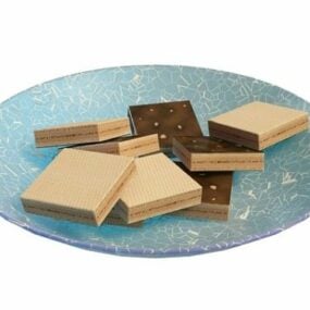 चॉकलेट वेफर्स 3डी मॉडल