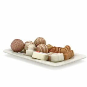 Chocolate Dessert Platters 3d model