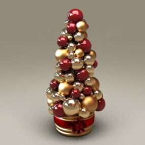 Christmas Tree Balls Ornaments 3d model