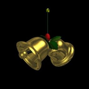 Zlaté vánoční zvonky 3D model