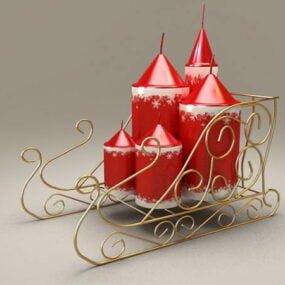 クリスマスキャンドルデコレーション3Dモデル