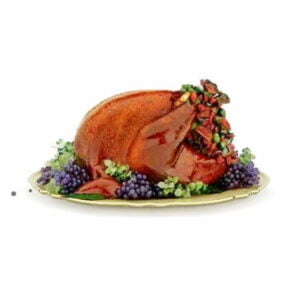 Food Christmas Goose 3d model