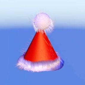Model 3D czerwonej czapki świątecznej