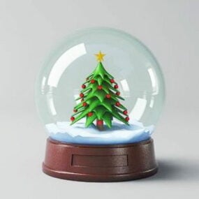 Christmas Snow Globe Gift 3d-modell