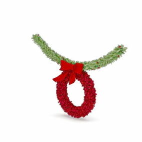Christmas Chain Wreath Decoration 3d model