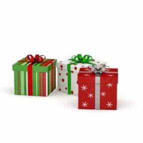 Model 3d Kotak Hadiah Percutian Krismas