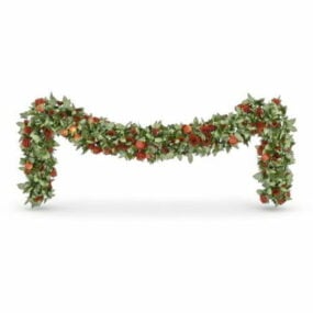 Modello 3d di decorazione della catena di piante natalizie per le vacanze