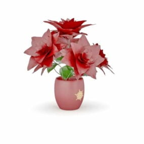 نباتات زينة عيد الميلاد زهرة نموذج ثلاثي الأبعاد