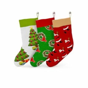 Christmas Fashion Stockings 3d model