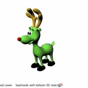 Juguete de ciervo de peluche navideño modelo 3d