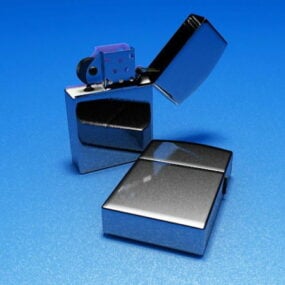 青い使い捨てライター3Dモデル