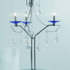 Lampe de table en cristal décoratif en chrome