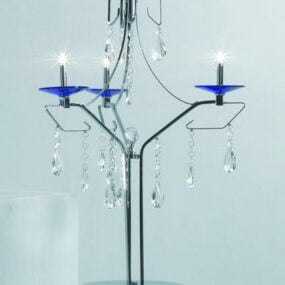 Chrome Decorative Crystal Table Lamp 3d model