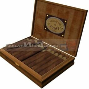 雪茄和雪茄盒3d模型