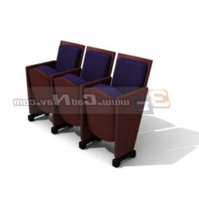 Modelo 3d de móveis para cadeiras de cinema para auditório