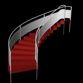 דגם תלת מימד של מדרגות מעגליות פנימיות