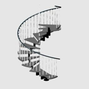 3D model kruhového schodiště