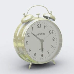 Đồng hồ báo thức cổ điển phòng ngủ mô hình 3d