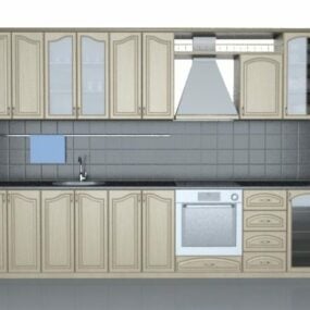 클래식 서양 주방 디자인 3d 모델