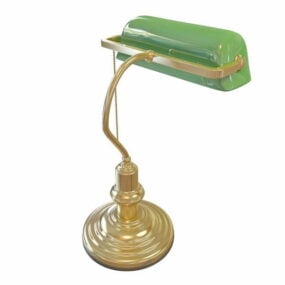 Antique Bankers Lamp 3d μοντέλο