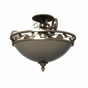 Antique Bronze Ceiling Light 3d model