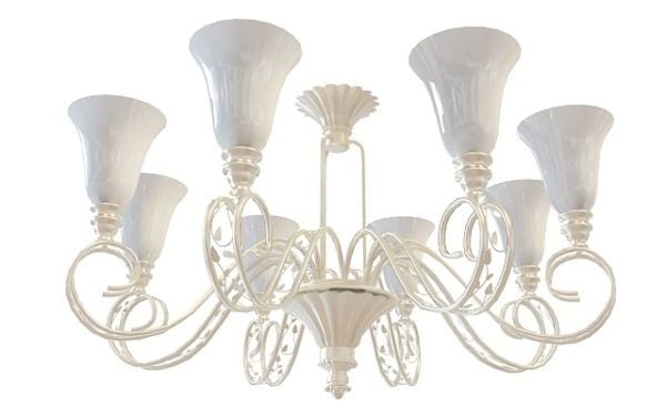 Antique Chandelier With Shades