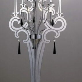 Klassieke tafellamp chroom Materiaal 3D-model