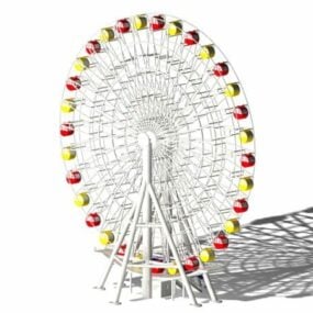Classic Park Ferris Wheel 3d model