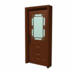 Classic Glazed Wooden Door Design