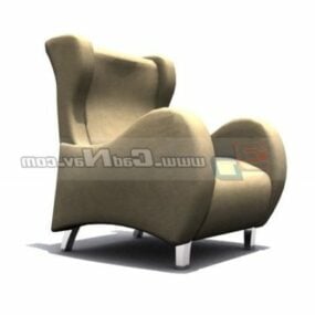 Klasik Kanepe Sandalye Retro Tarzı 3d model