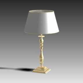 Antique Table Lamp With Lampshade 3d model