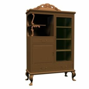 Classical Wooden Cupboard 3d model