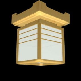3д модель домашнего винтажного квадратного потолочного светильника